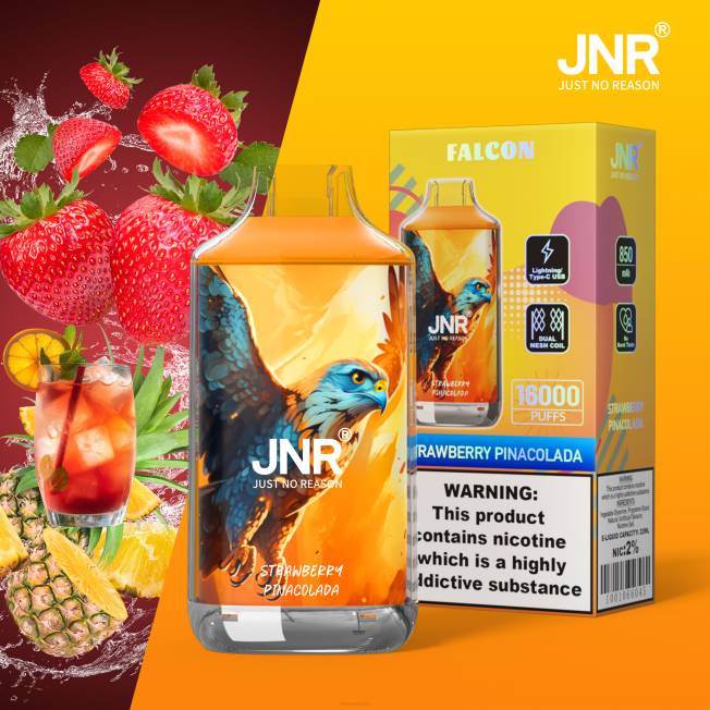 JNR vape pods - halcón jnr piñacolada de fresa sin frutas R008T228