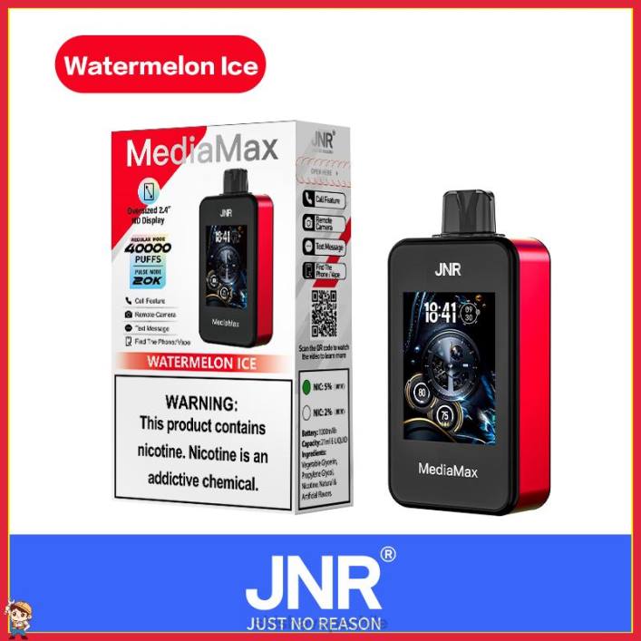 JNR MediaMax bocanada de 40k - JNR vape pods hielo de sandia 2R8Z18