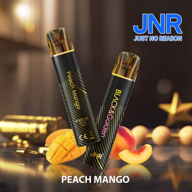JNR vape nicotine content - jnr negro y dorado mango durazno R008T279