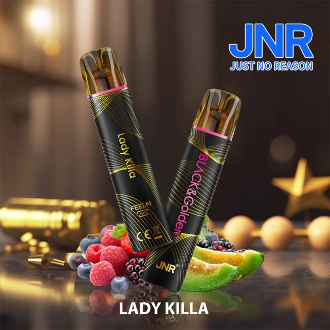 JNR vape nicotine content - jnr negro y dorado señora killa R008T289