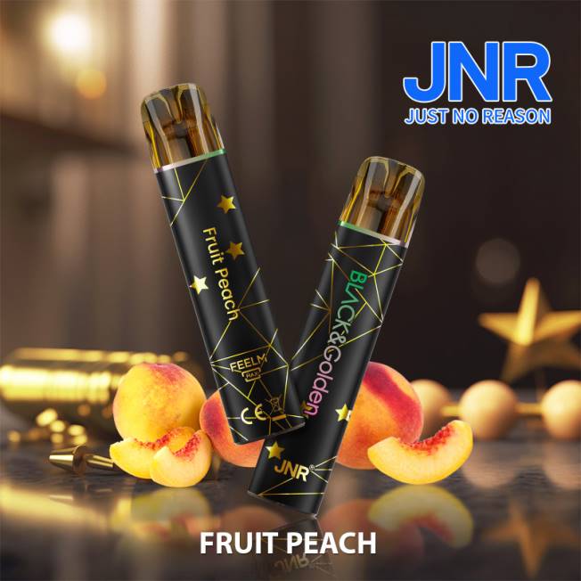 JNR vape shop - jnr negro y dorado durazno de fruta R008T275