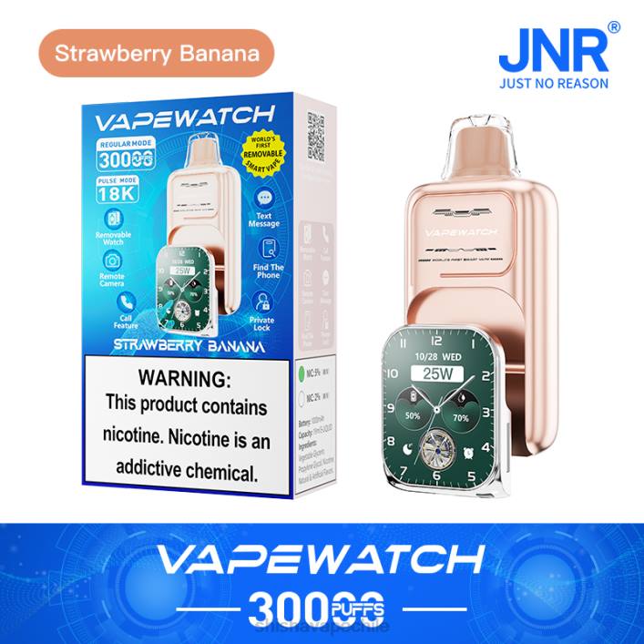 JNR reloj vapeador - JNR vape flavours plátano fresa 2R8Z7