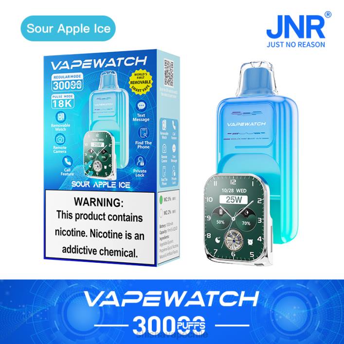 JNR reloj vapeador - JNR vape shop hielo de manzana agria 2R8Z5