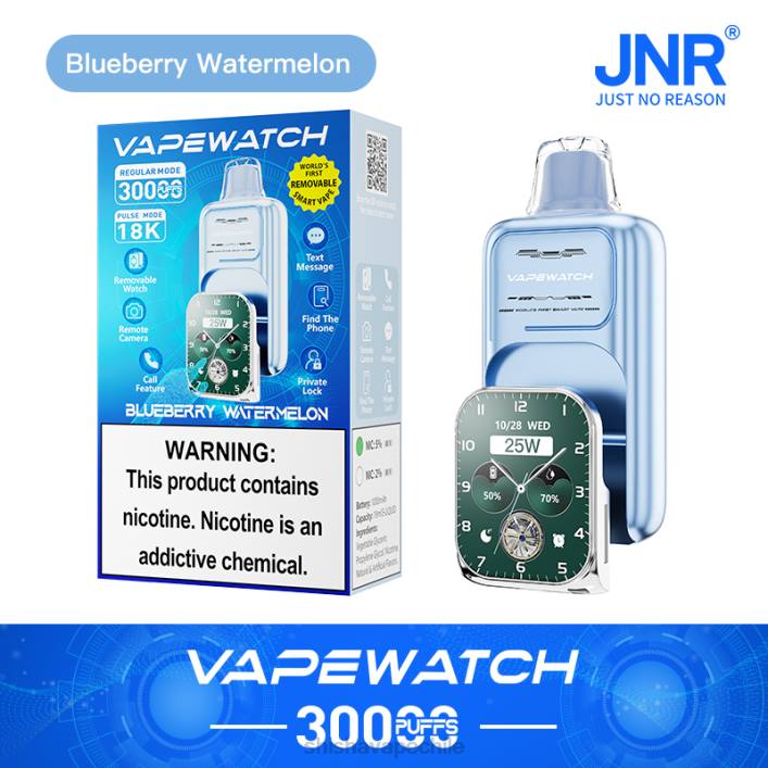 JNR reloj vapeador - JNR vapes factory sandía de arándanos 2R8Z4